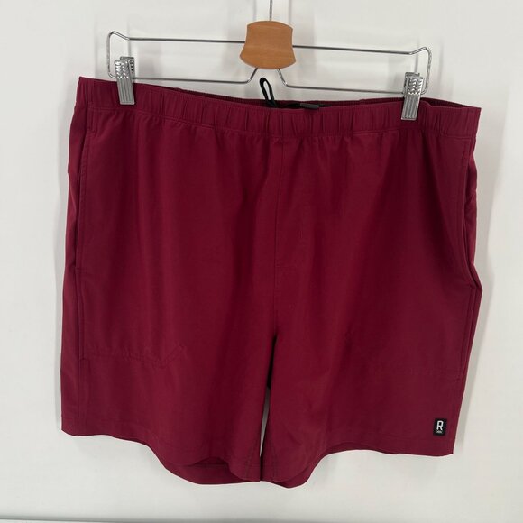 Rhone Men's XL Performance Shorts Burgundy Red Elastic Waist Drawstring Athletic - Picture 1 of 13